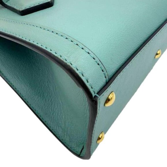 Gucci  Diana Bamboo Mini Leather Tote Bag Green 655661 - Picture 7 of 15